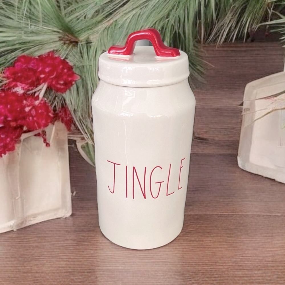 NEW Rae Dunn JINGLE Ceramic Large Canister